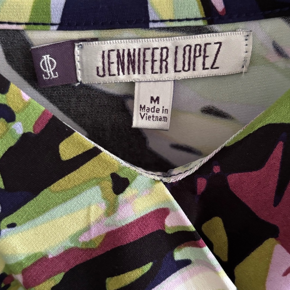 Jennifer Lopez Abstract Spaghetti Strap Dress - Picture 3 of 6